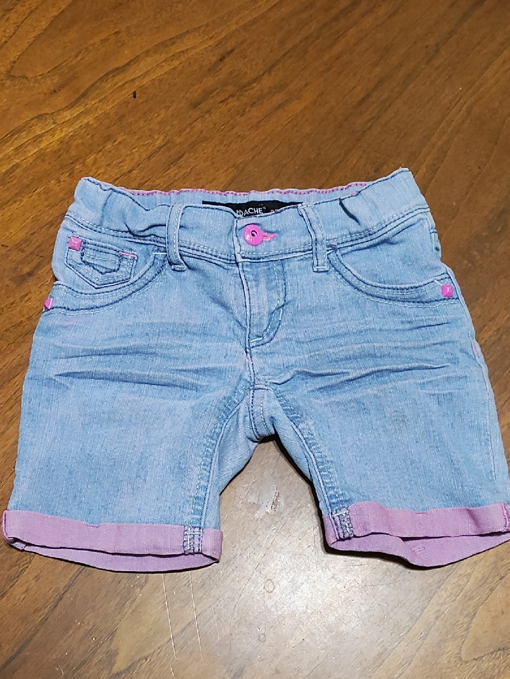 Jordache Light Blue Denim Shorts with Pink Accents,  Girls' 4